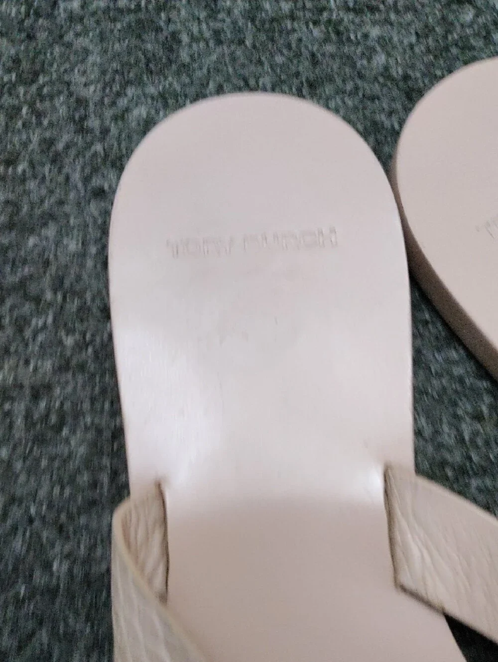 Tory Burch Light Pink Logo Leather Thong Sandals